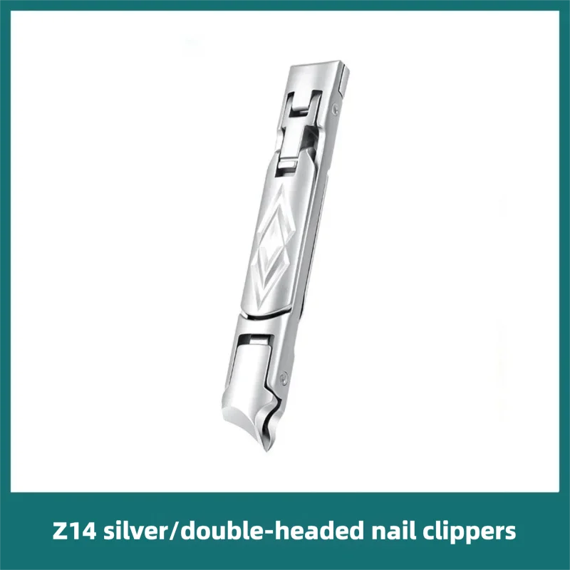 

1 шт. портативные складные двусторонние ножницы с большим отверстием, кусачки для ногтей, новые кусачки для ногтей двойного назначения из нержавеющей стали, маникюрный инструмент