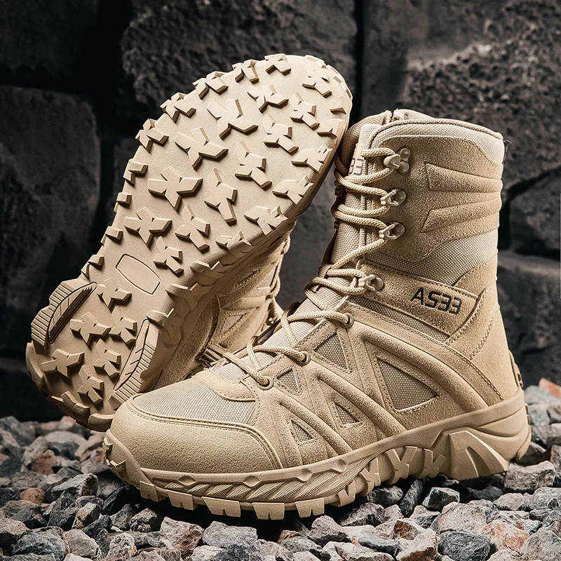 Breathable Mountain Climbing Shoes Outdoor Boots Men's Hiking Shoes High Top Boots Waterproof Climbing New