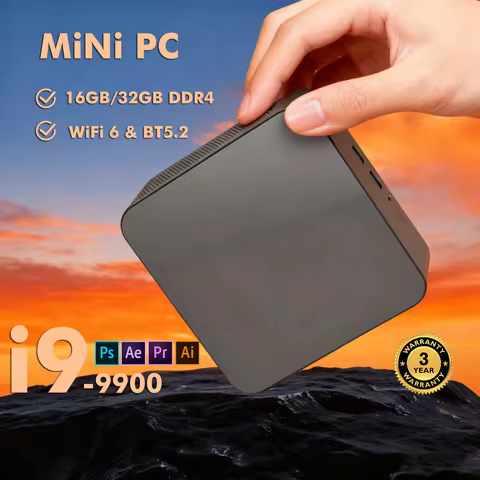 NEW Core i9-9900 Portable Mini PC Computer Windows 11 16GB/32GB 1/2TB SSD Gaming Computer WiFi 6 USB office Mini Desktop