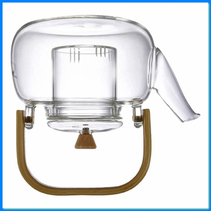 Large-Capacity Steaming Boiling Dual-Purpose Handle Teapot Heat- Thickened Glass Teapot Tea Pot Kettle Tea Set-A75P