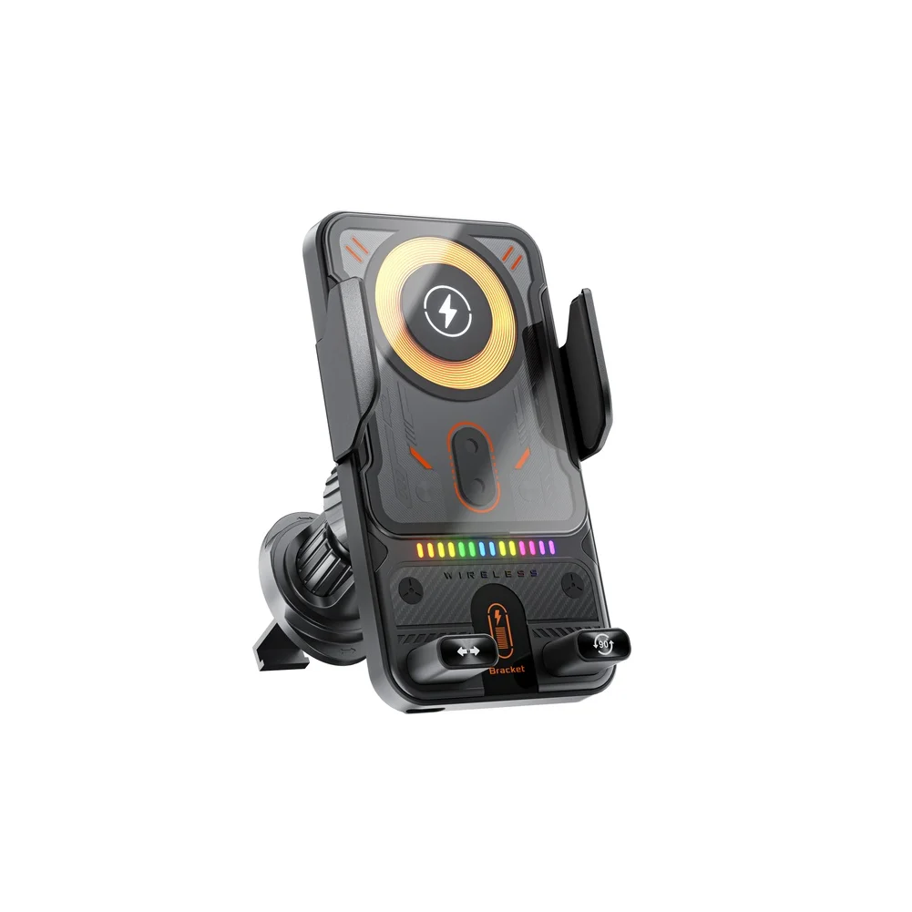 

Автомобильное беспроводное зарядное устройство 15 Вт с автоматическим зажимным держателем для телефона и одной кнопкой для удобной зарядки