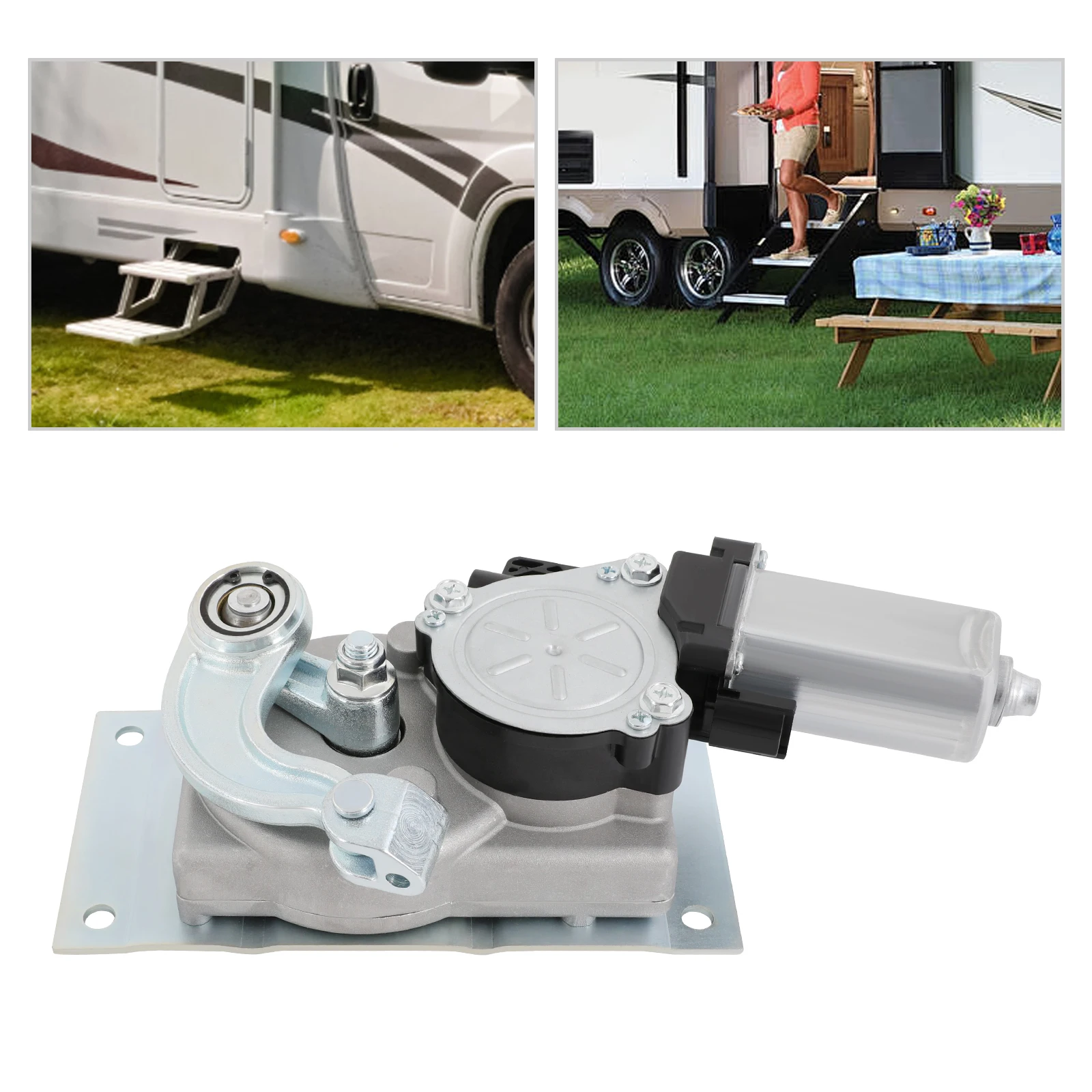 Caravan Motor Entry Steps Series RV Step Motor Conversion Kit Motorhome Power Stair Motor Kit with Gearbox Connecting Rod