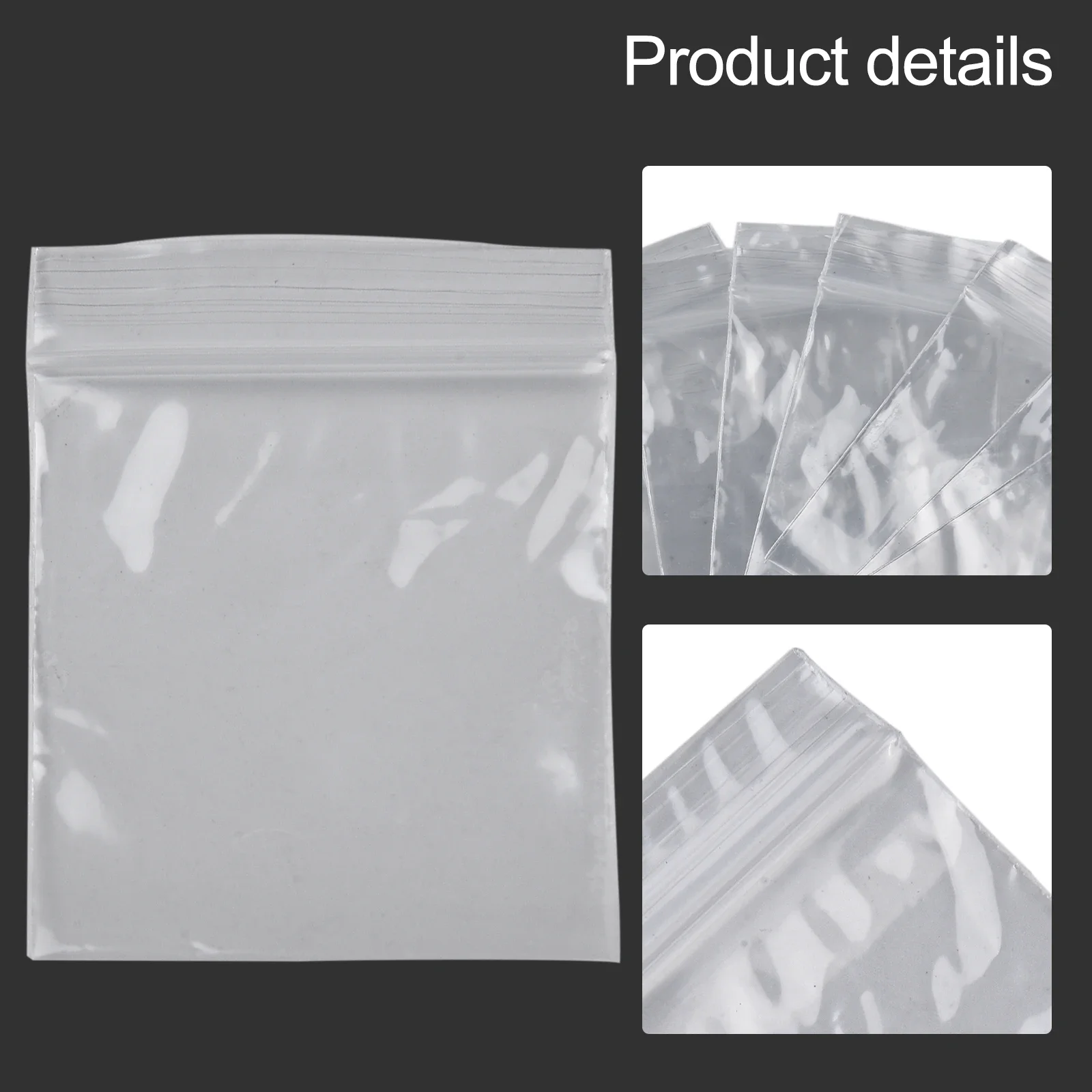 Transparent Plastic Bag 100pcs 3 Sizes Baggies Baggy Bags Clear Grip Mini Plastic Self Seal Small High Quality