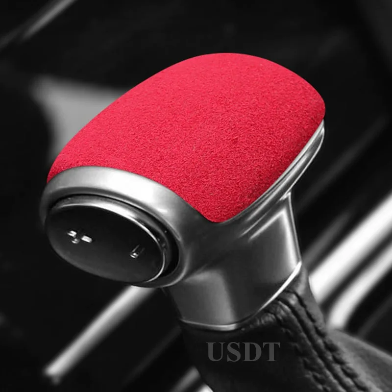 For GAC Trumpchi GS8 2019 2018 2017 Accessories Leather Car Gear Shift Knob Cover Suede Gears Cap Protective Mat