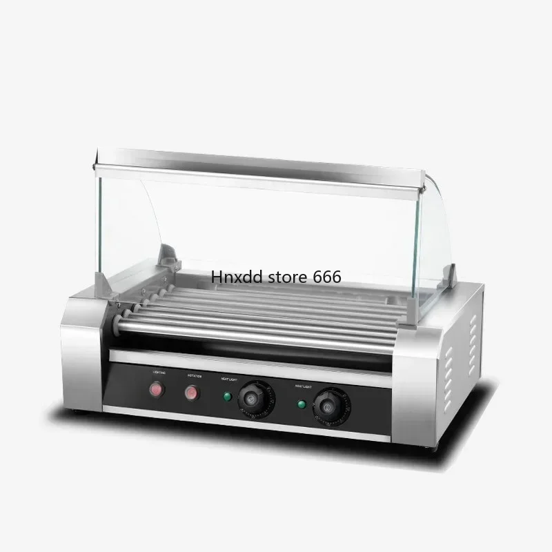 Commercial Sausage Oven Hot Dog Home Automatic Sausage Seven Tube Removable Glass Cover