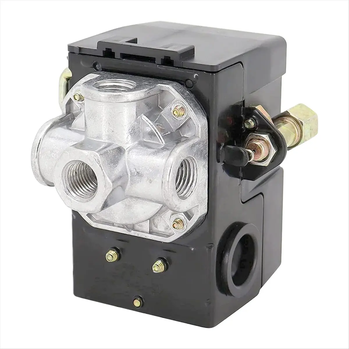 Compatible Pressure Switch, 4 Port Air Compressor Pressure Switch Replacement Control NPT1/4 95-125 PSI 20A