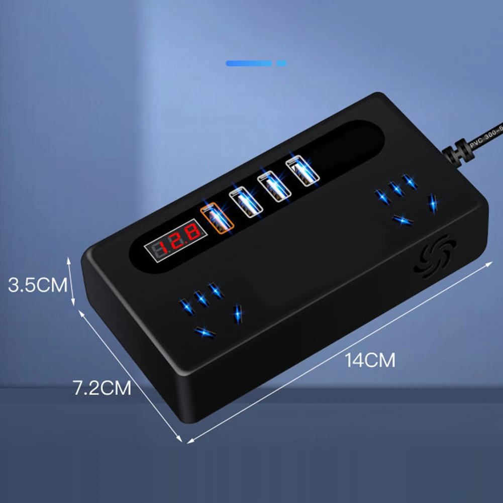 Easily Monitor Your Device\'s Charge Status Equipped with LCD Display and Multi port Support for Optimal Use in Cars