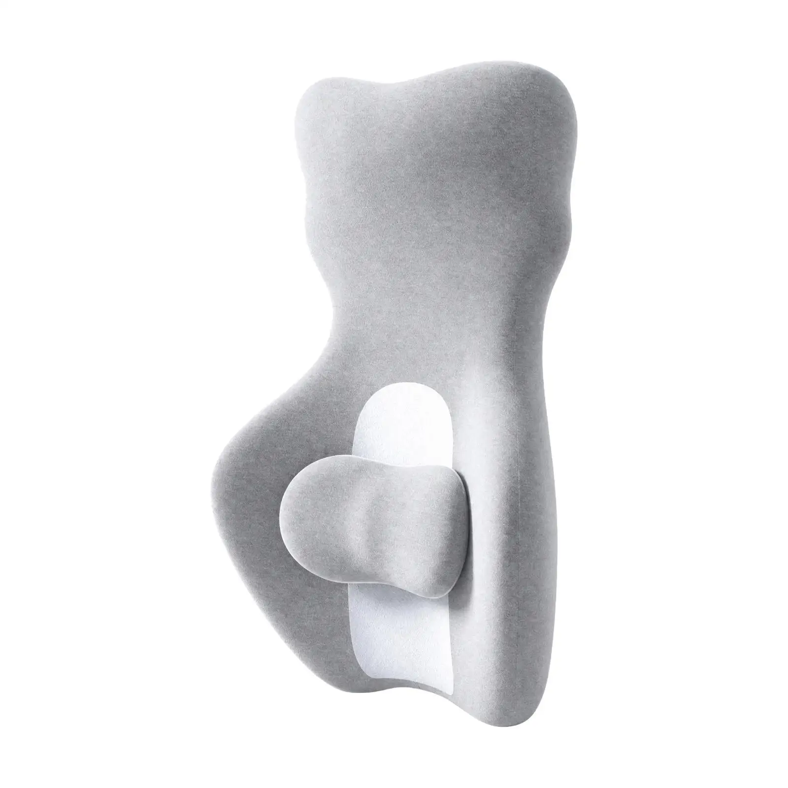 Tall Contoured Backrest Cushion for Bed Reading Relaxing with Movable Neck Support Pillow Ergonomic Design