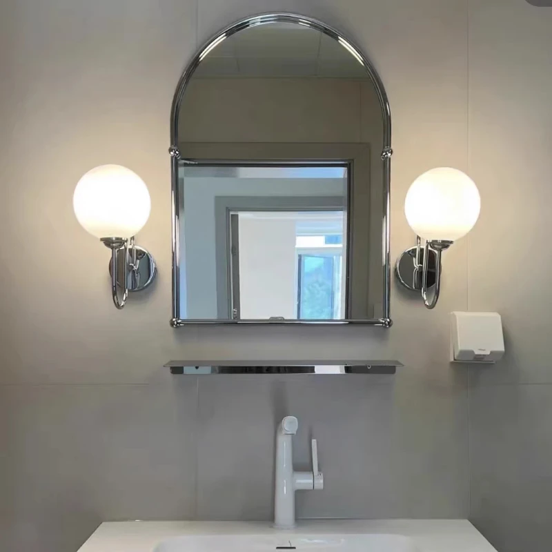 Bathroom Vanity Mirror Aesthetic Makeup Nordic Funky Luxury Mirror Korean Style Modern Spiegel Wand Living Room Decorations