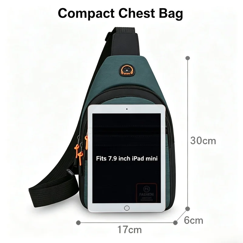 Men Waterproof Sports Crossbody Chest Bag Leisure Outdoor Hiking Bike Travel Shoulder Backpack