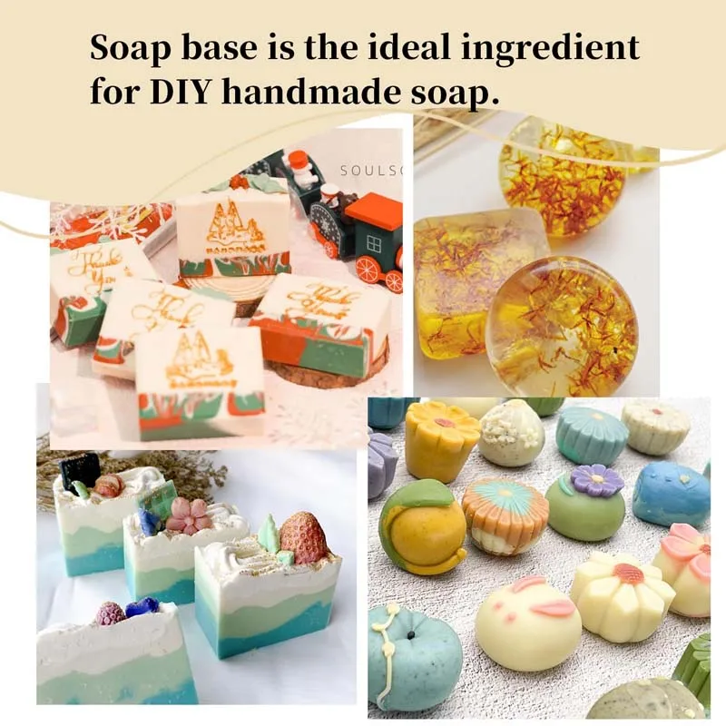 250g DIY Glycerin Soap Base Bag - Organic Vegan Clear Or White Melt Pour Soap for Handmade Bath Foaming Butter view 6