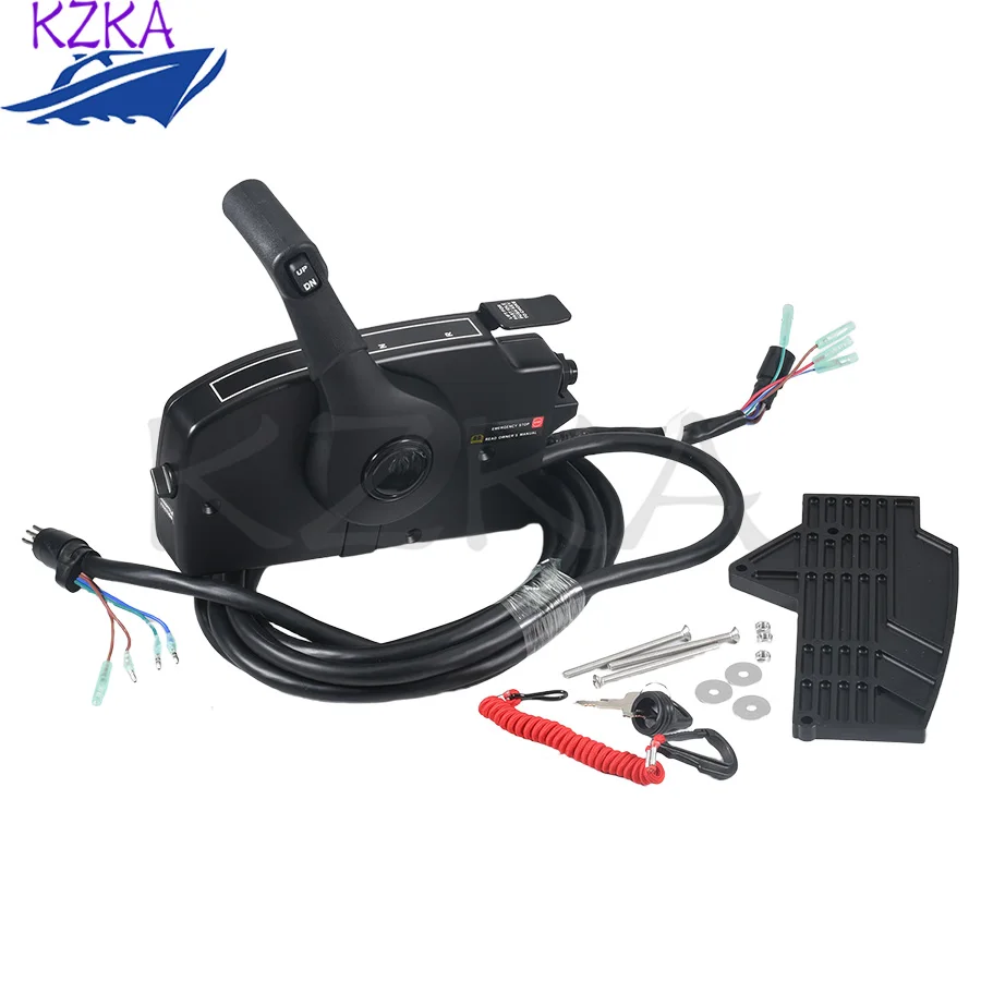 881170A15 Remote Control Box 8 Pins 15FT Wire Harness For Mercury 2 Stroke Remote Control-4000 Side Mount Power Trim
