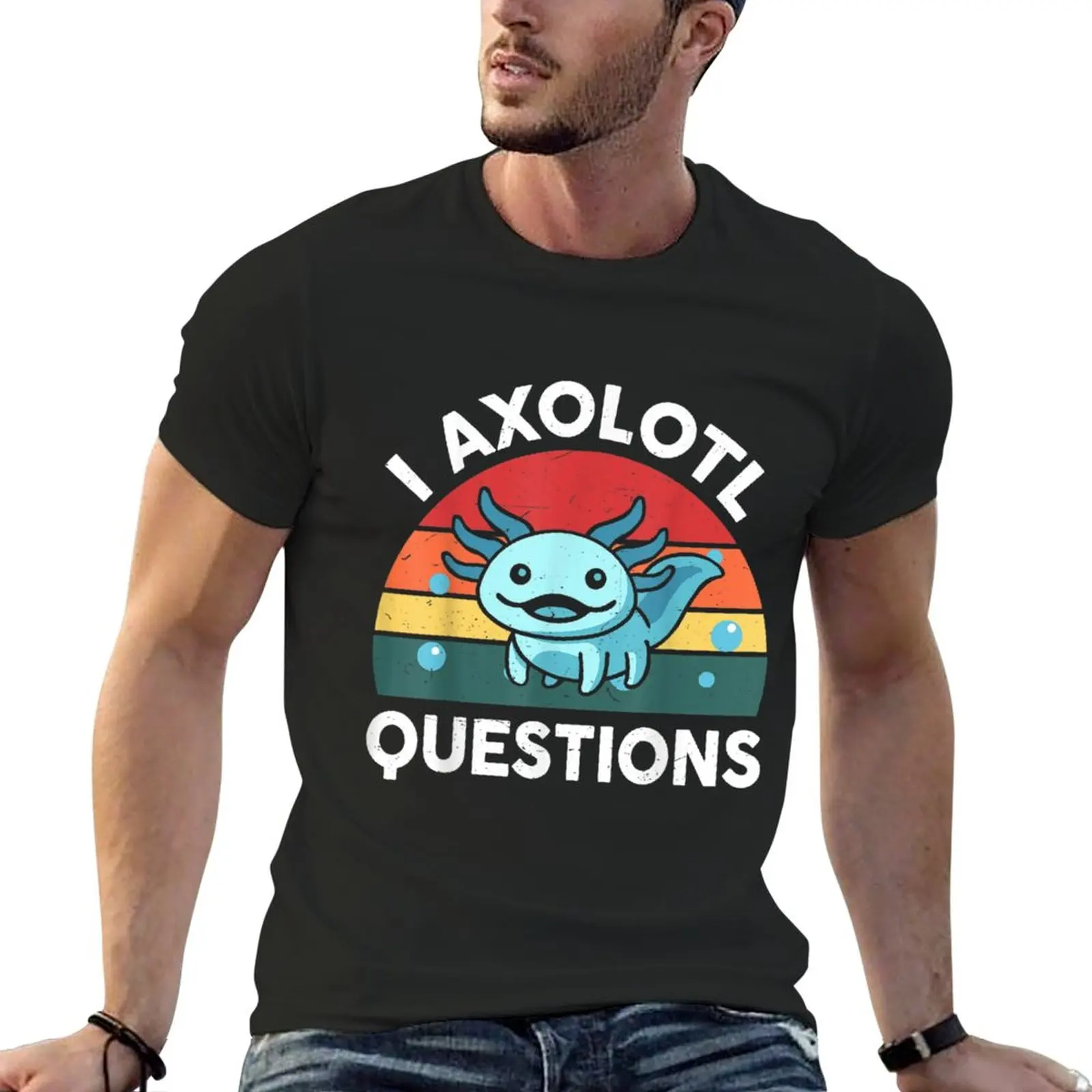 

New i axolotl questions kids axolotl costume funny T-Shirt black t shirts quick drying t-shirt t shirt men