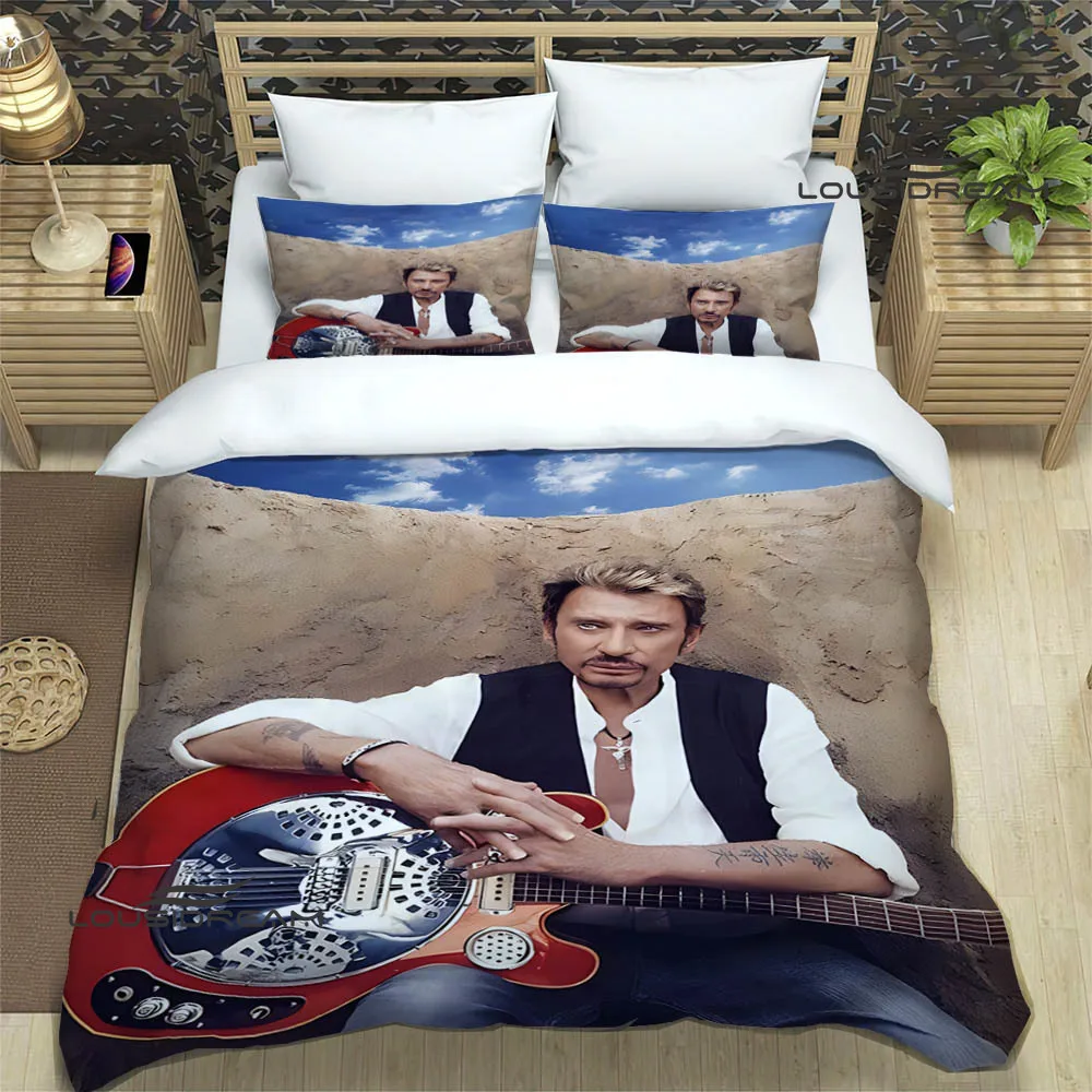 Rock star Johnny Hallyday Bedding Sets exquisite bed supplies set duvet cover bed comforter set bedding set luxury birthday gift