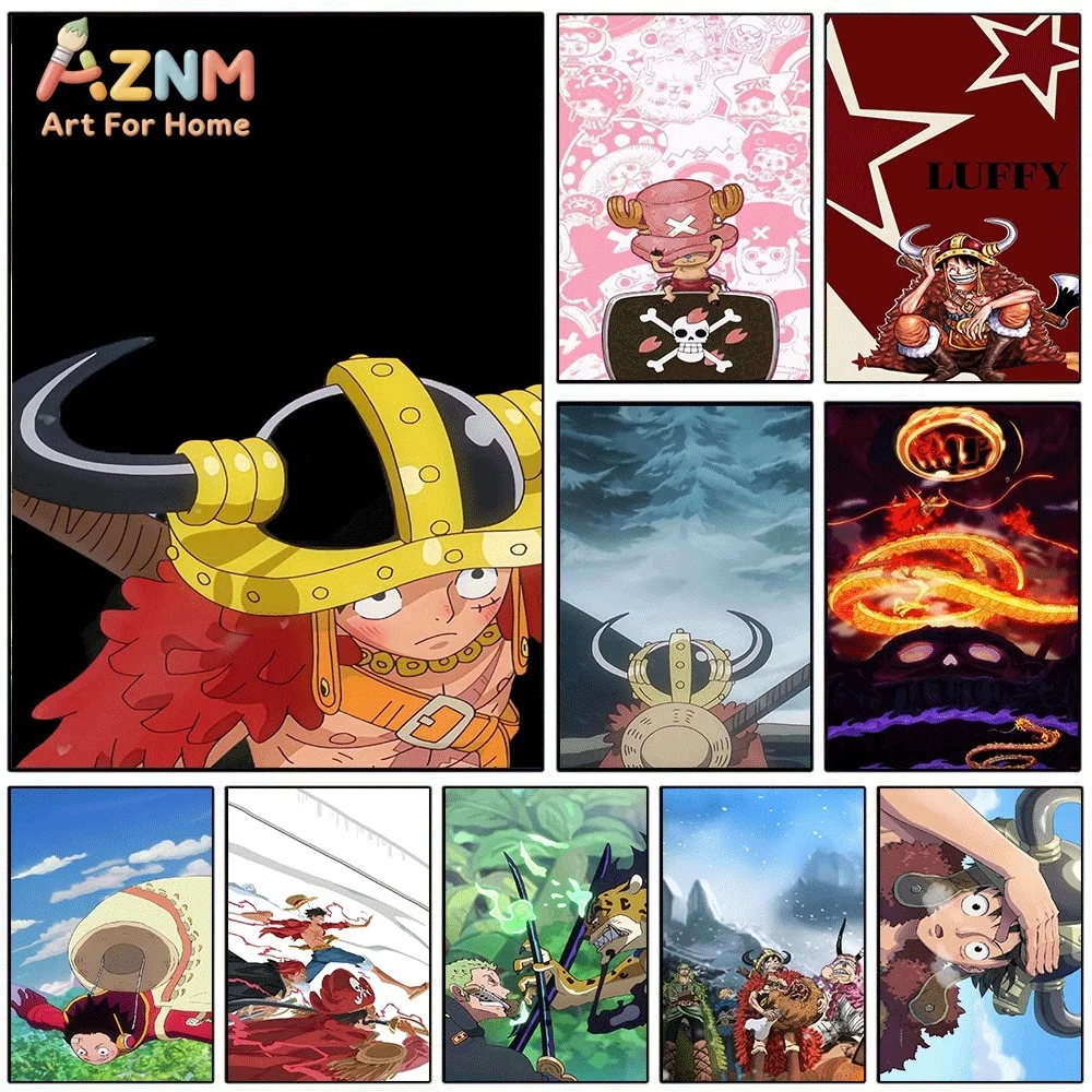 One Piece Anime Canvas Wall Art No Frame Luffy Chopper Manga Print Painting Bedroom Living Room Home Wall Decor Poster