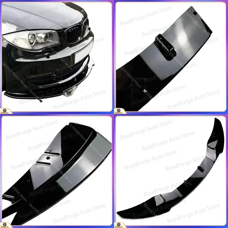 For BMW 1 Series E81 E82 E87 E88 LCI Standard Model 2004-2011 Front Bumper Lip Spoiler Splitter Diffuser Body Kit ABS Gloss