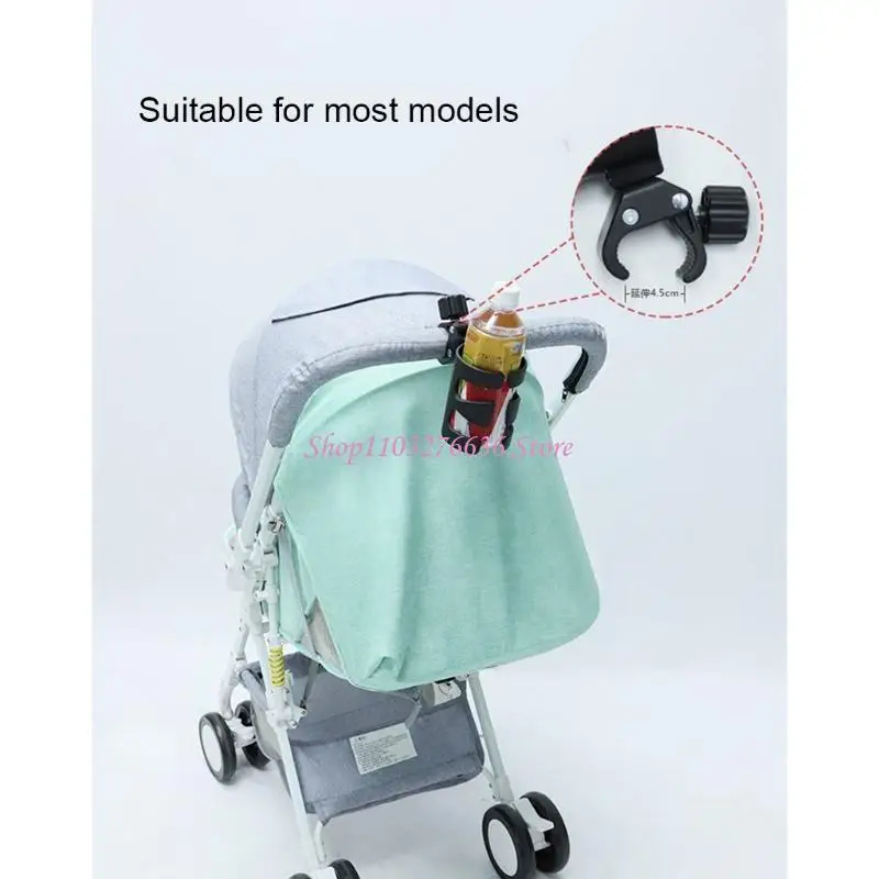 R6FD Baby Kinderwagen Getränkehalter Universal 360 Drehbare Getränkeflaschenhalter für Kinderwagen Kinderwagen Rollstuhl Zubehör – Detail 7