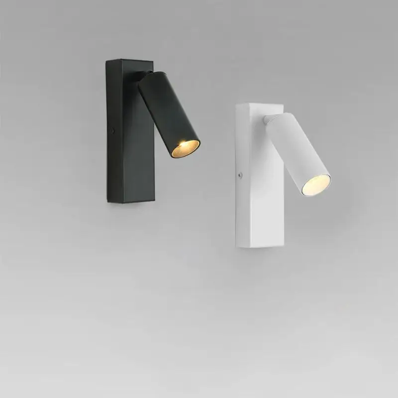 Imagem -02 - Modern Folding Led Wall Light 3w Spotlights 330 Graus de Rotação Lâmpada de Parede Hotel Quarto Corredor Bedside Study Reading Wall Sconce