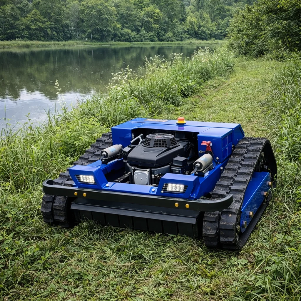 

Customized All Terrain Self-Propelled Lawn Mower - New China Factory Price Remote Control for Slope Garden Industry
