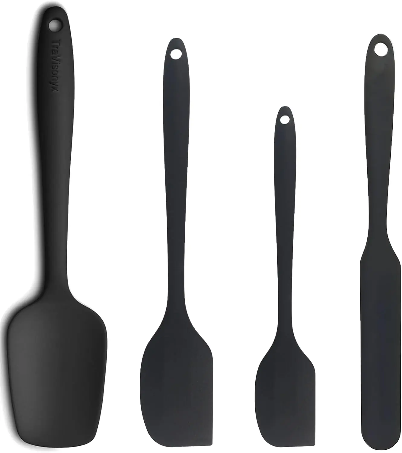 

4 Pcs Silicone Spatula,Food Grade Rubber Spatula, Spatulas Silicone Heat Resistant, Used for Baking, Cooking, non Stick, Dishwasher Safe, BPA Free