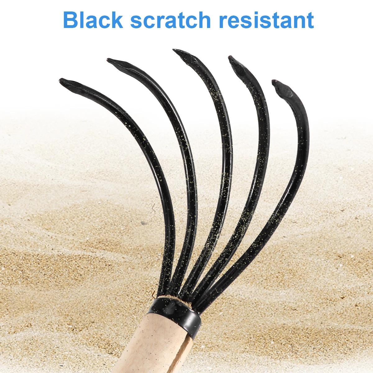 

Use Rakes Gardening Tool Tools Home Outdoor Metal Bamboo Five-teeth Beach Seafood Gathering