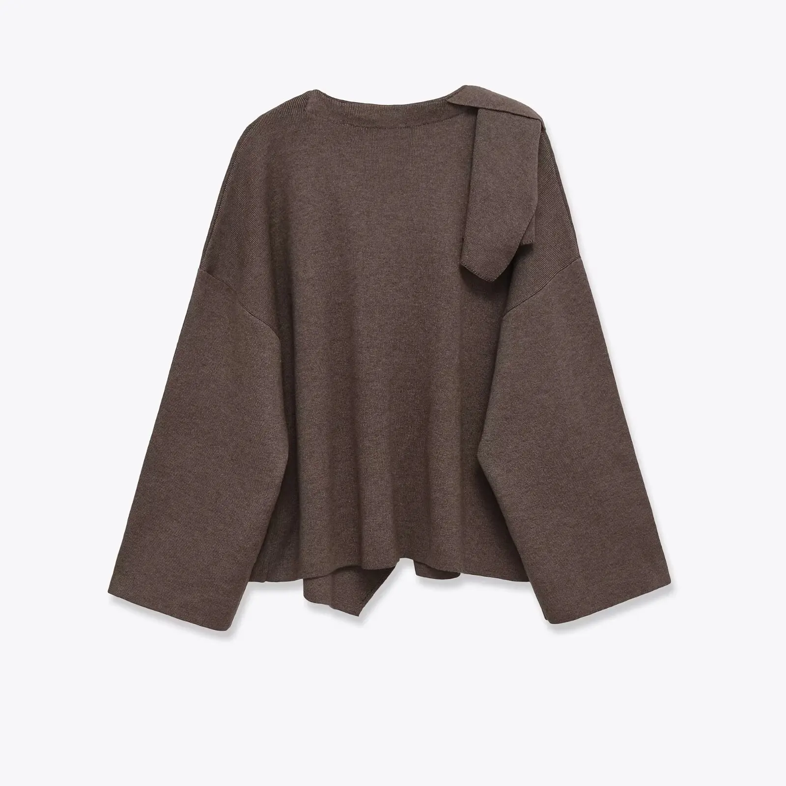 Jenny&Dave Giacca da donna Abbigliamento donna Nordic Minimalista Caffè Mantello Giacca lavorata a maglia Donna Top Cappotto maglione dal design asimmetrico