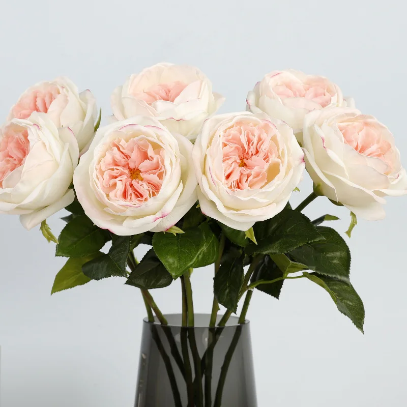 1PC Moisturizing Austin Rose Wedding Decor Roses Real Touch Artificial Flowers Party Home Decoration Fake Flowers Bridal Bouquet