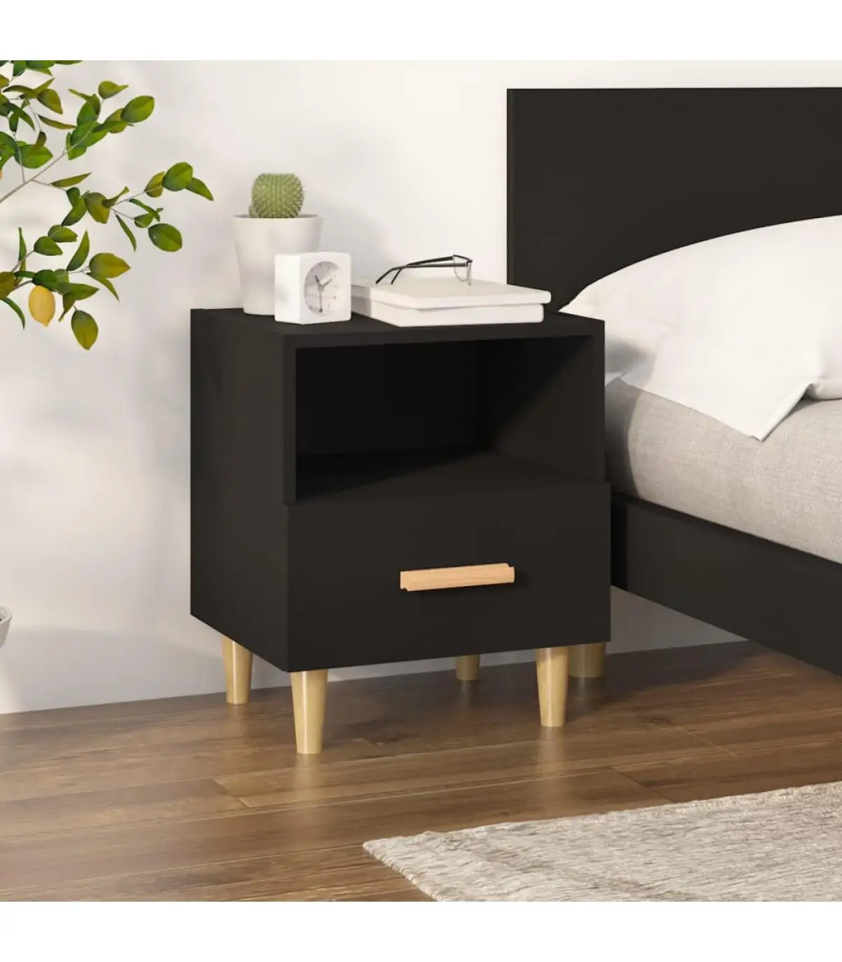 Bedside tables black bedside table 40x35x47 cm