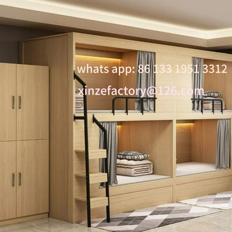 Customizable Space Capsule Bunk Bed Staff Dormitory Upper and Lower Bunk Hostel
