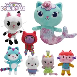 Hot 25Cm Gabby Dollhouse peluche Mercat Cartoon animali di peluche sirena gatto sirena bambole Plushie regali di compleanno per bambini