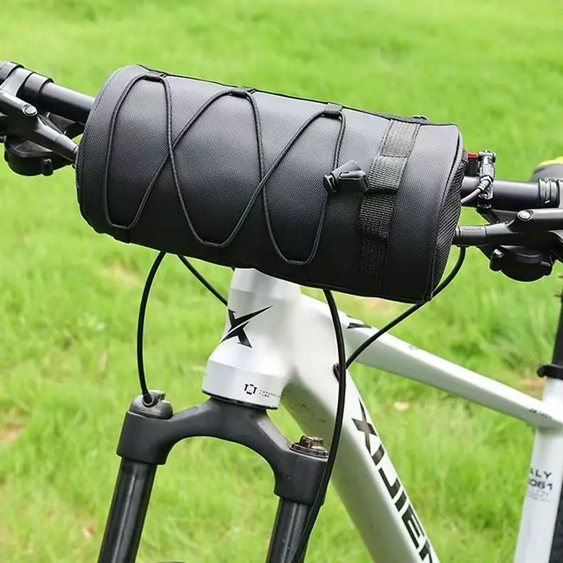 Fahrrad-Lenkertasche 2,5L Zylinder Fahrrad-Vorderrahmen-Aufbewahrungstasche Wasserdichte Nylon-Fahrrad-Oberrohrtasche Tragbare Umhängetasche