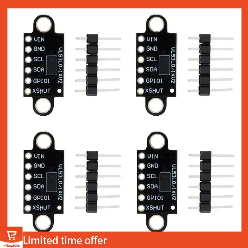 Segar 4 Buah VL53L0X Waktu Penerbangan (Dari) 940Nm Sensor Jarak Laser Breakout GY-VL53L0XV2 Modul Pengukuran Jarak