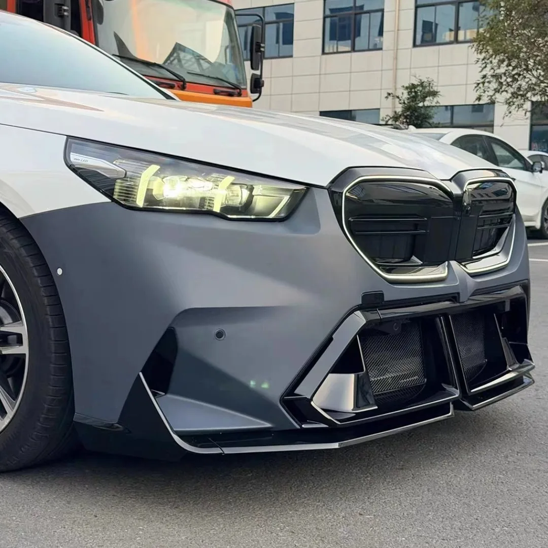 Air Dam Front Guard Bumper Lip Chin Deflector Splitter Exterior Parts Trim MP Style For BMW 5 Serise G60 G68 M Sport 2024-2026