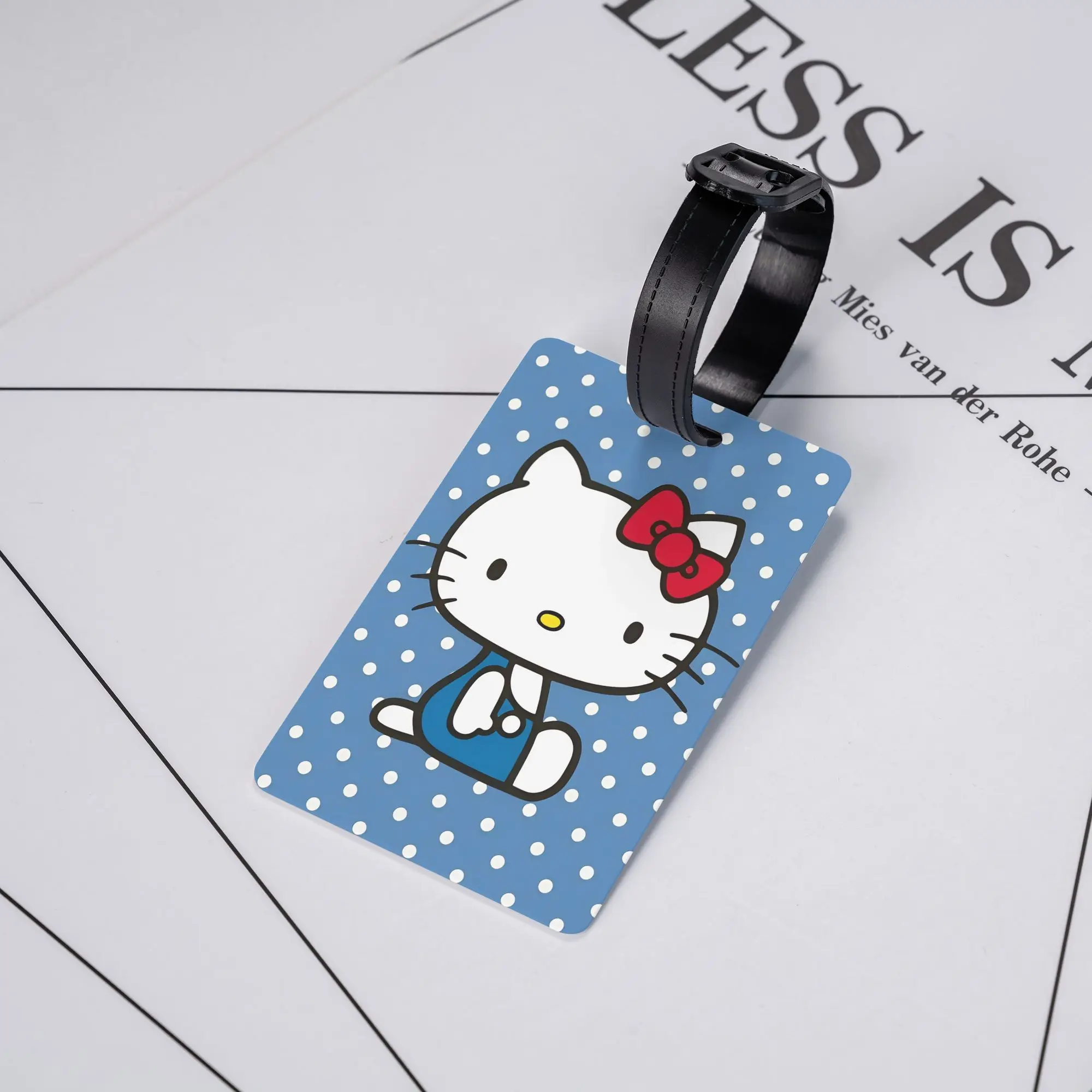 

Luggage Tags Hello Kitty Cat Cartoon Suitcase Silicon Label Name ID Address Luggage Bag Case Tags for Unisex Baggage Tags Gifts