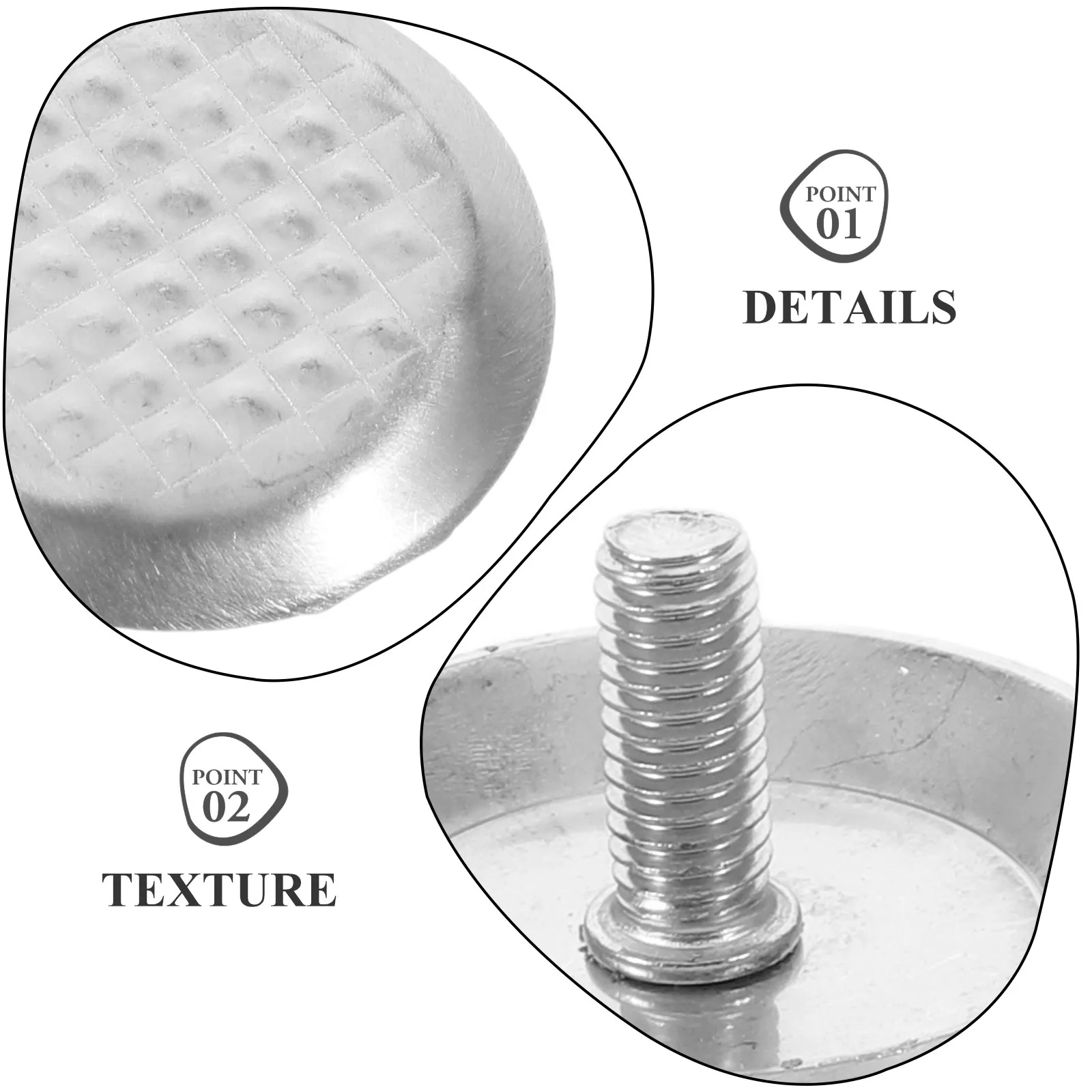 20Pcs Stainless Steel Material For Property Manager Blind Road Markers 4inch Raised Pineapple Tactile Anti