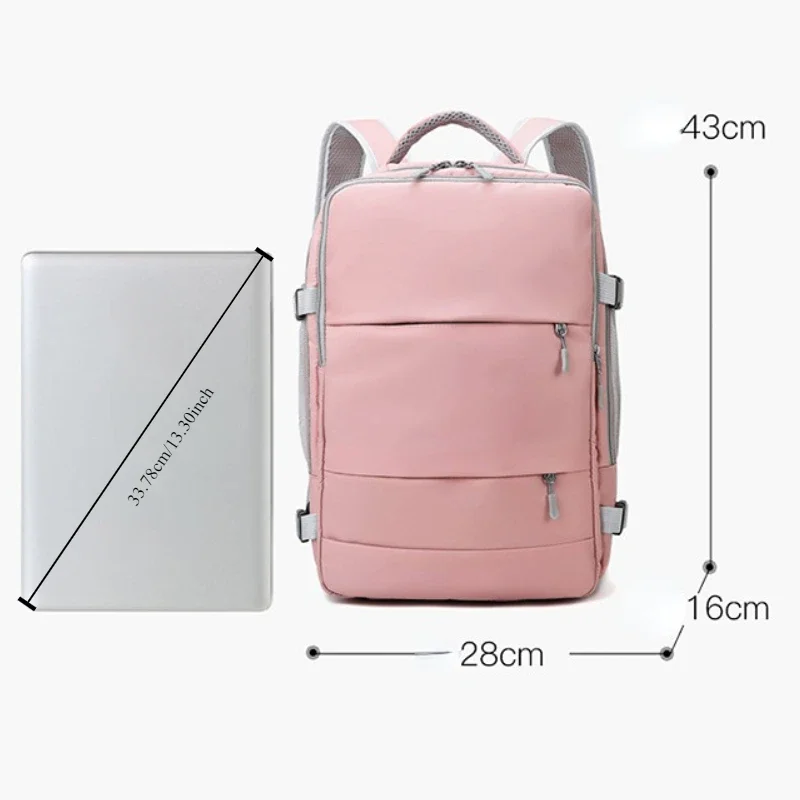 Outdoor Travel Backpack Bag Anti-Theft Daypack Girls School Bag Luggage Strap USB Charging Port Water Repellent Women Backpack