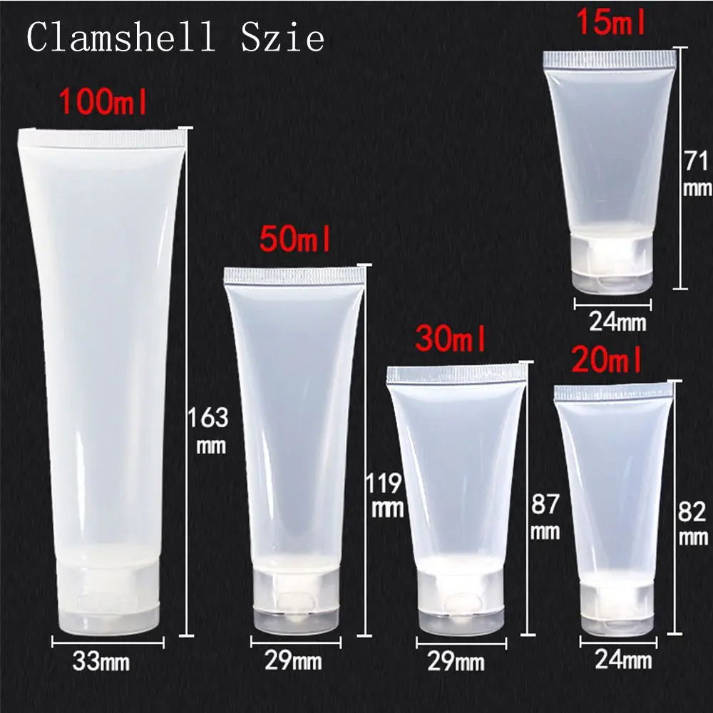 Hose Caps Portable Hand Cream Portable More Specifications Facial Cleanser Bottles Cosmetic Transparent