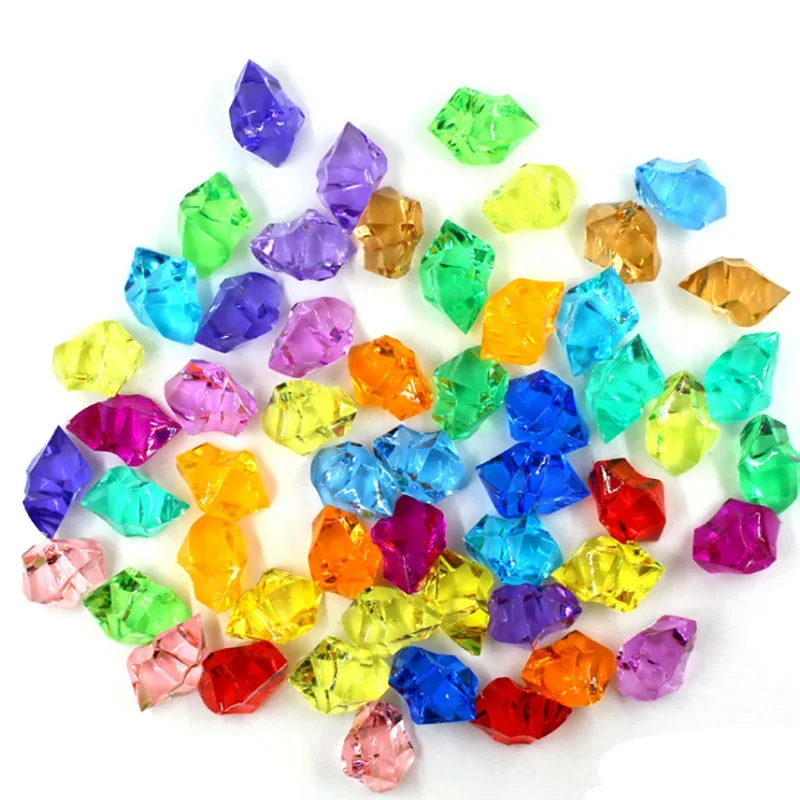 50PCS Plastic Crystal 25*18mm Acrylic Crystal Diamond Pawn Irregular Stone Party & Holiday DIY Decorations