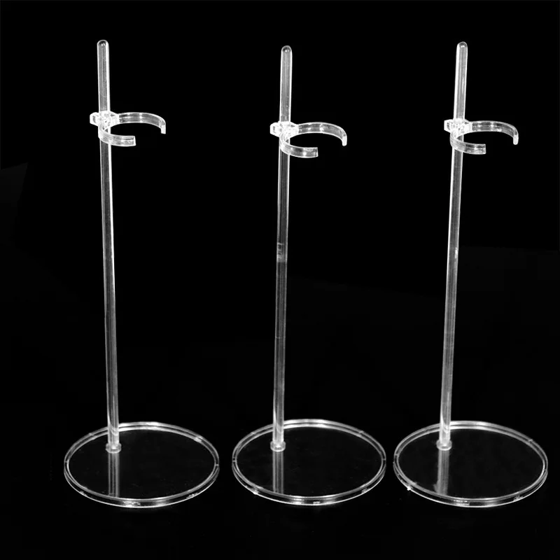 

5/10 PCS Acrylic Doll Holder Stands Transparent 30cm Figure Display Waist Foot Support Rack Bracket For 1/6 Doll Toys Show