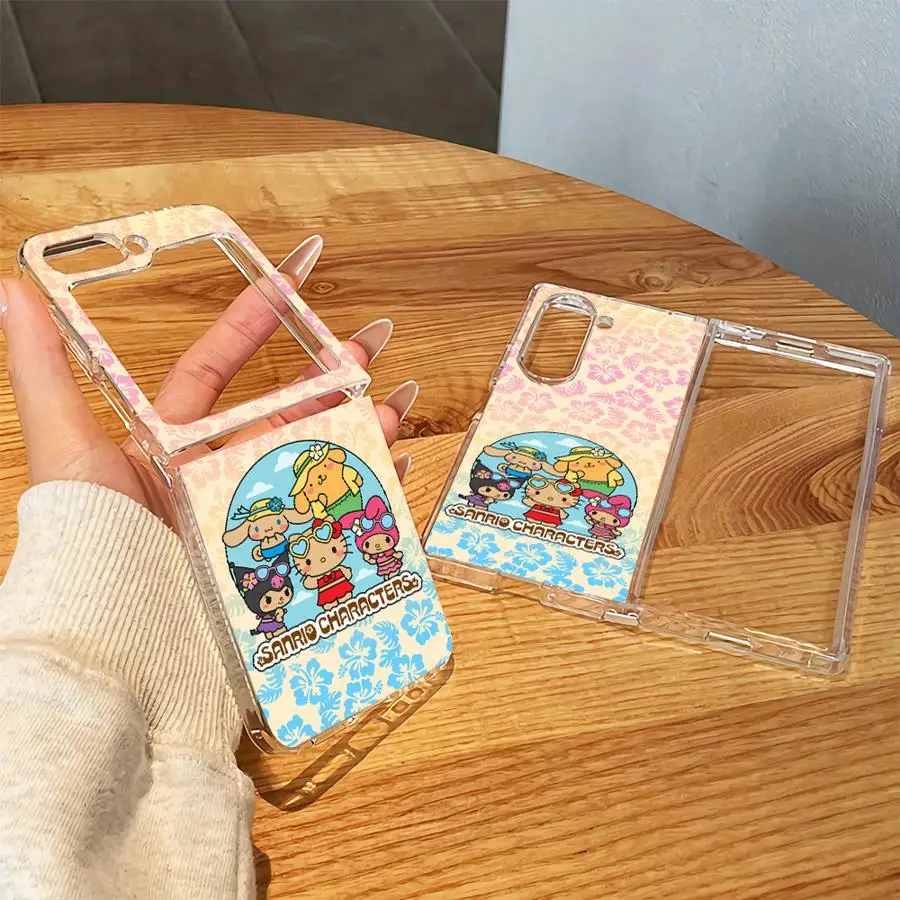 Case for Samsung Galaxy Z Fold 8 Ultra ZFold8Ultra Z Fold 7 6 5 4 3 Z Flip 6 5 4 3 Transparent Soft Phone Cover Sanrio