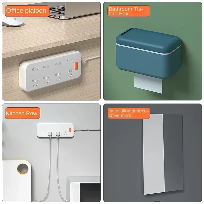 Double-Sided Adhesive Wall Hooks Multi-Purpose Transparent Hooks Waterproof Clothes Hats Towel Hooks Kitchen Bath Door Hooks image 5