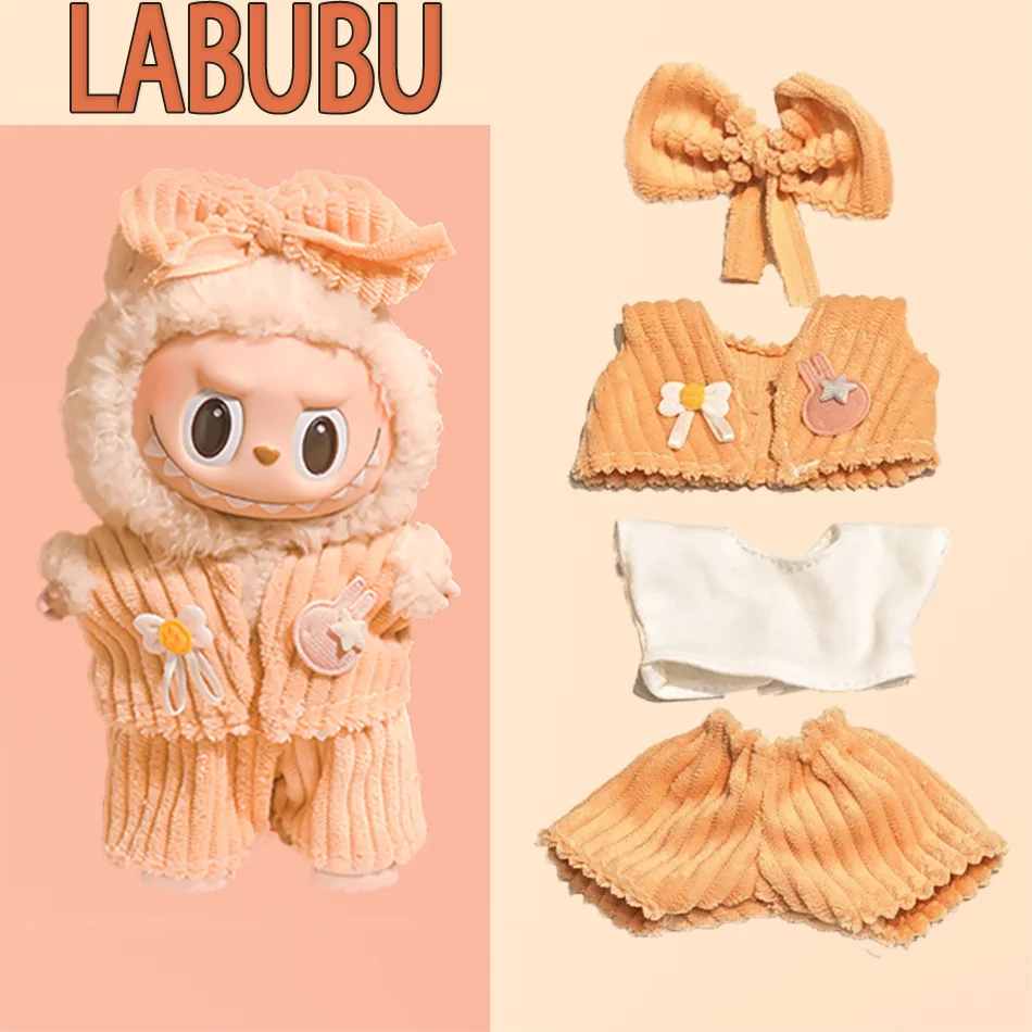 

Ropa Labubu, аксессуары для одежды для кукол, 15/17 см, v1/v2, цвет допамина, волшебный комплект для девочек, детская игрушка, украшение для девочек, подарок на день рождения