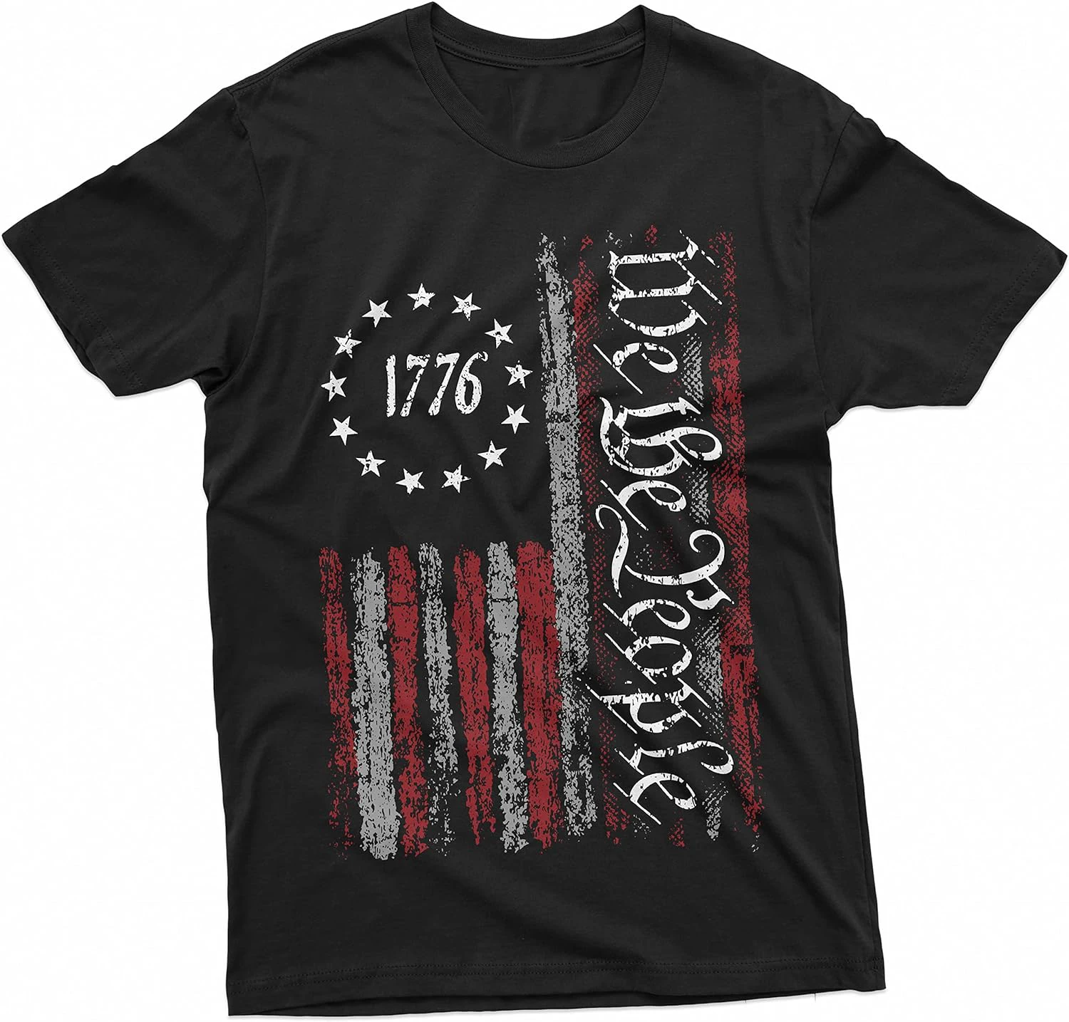 We The People Tee Shirt 1776 Independence Day 4th of July USA Graphic Flag Print T-Shirt High Quality O-Neck Short Sleeves 51031