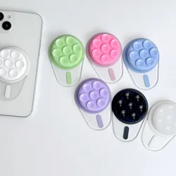 For agSafe Cellphone Grip Stand Holder Round Suction Cup Magnetic Tok Pocket Socket for iPhone 15 14 13 Foldable Ring Grip