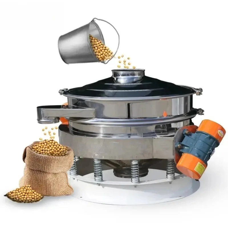 Fully Enclosed  Food Grade Corn  Coffee Beans Corn Rice Soybeans Grains and Seeds Direct-discharge Vibrating Screen