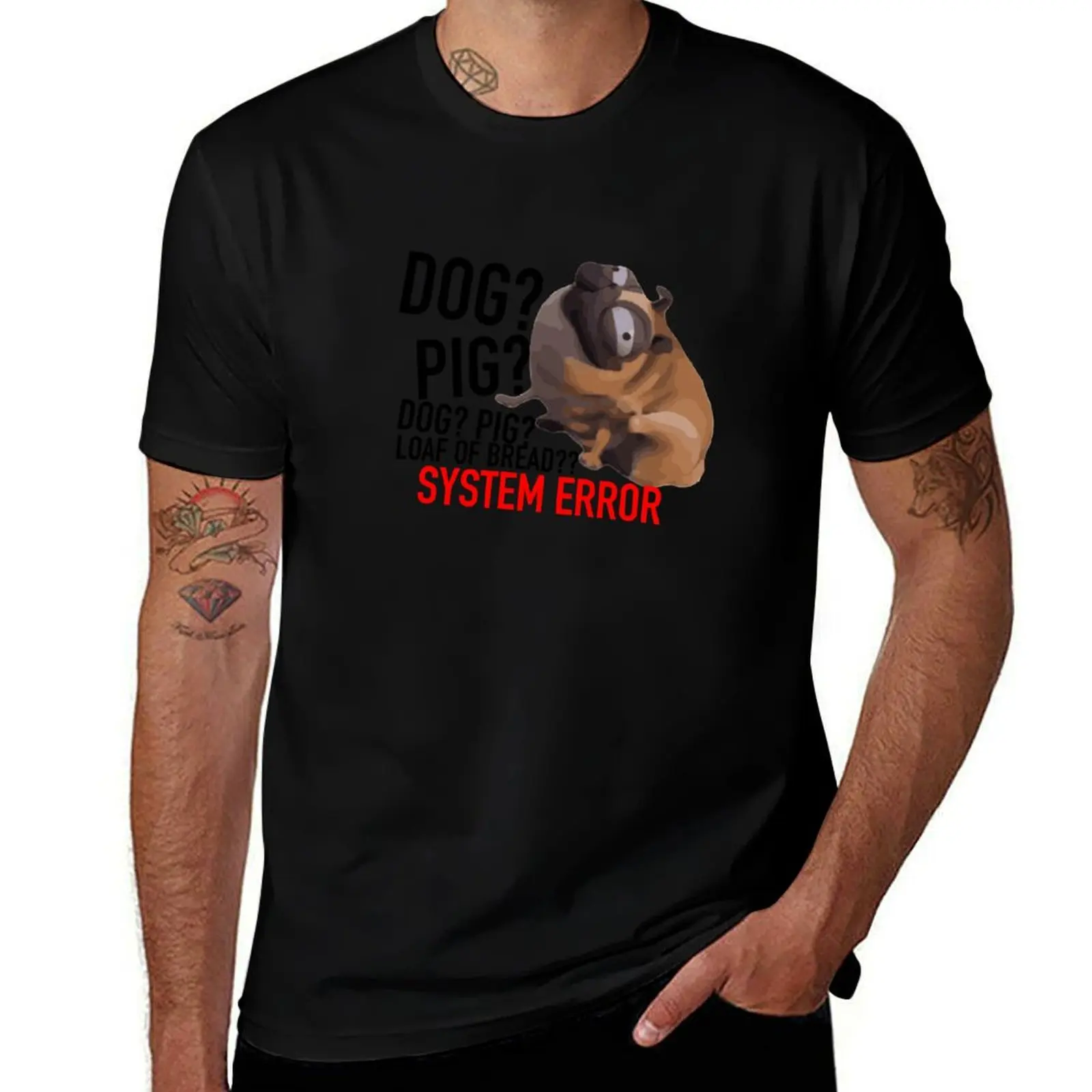 Dog pig captcha The mitchells vs the machines T-Shirt printed t shirts for man T-Shirt