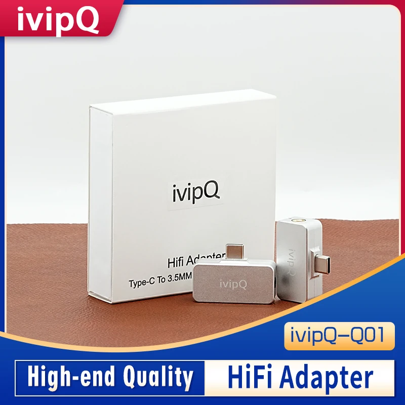 Adaptador de interface usb-c de alta fidelidade ivipQ-Q01 tipo-c para 3.5mm e 4.4mm fêmea para telefone huawei iphone 15 16 pro telefones adultos
