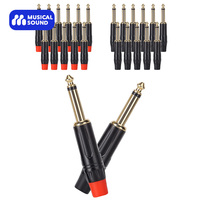 Musical Sound 1/4/24/50 Pieces TS Mono Plug 1/4 inch 1/4\