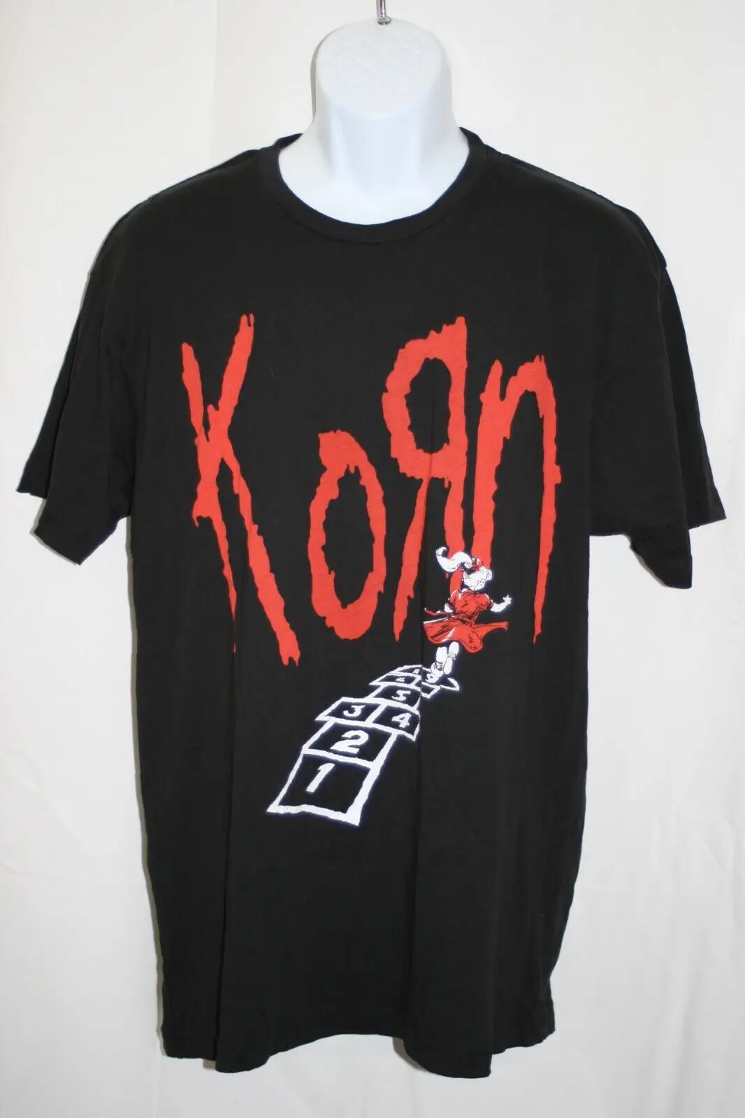 Korn Men's Black Red Girl Hopscotch Concert T Shirt SS Size L