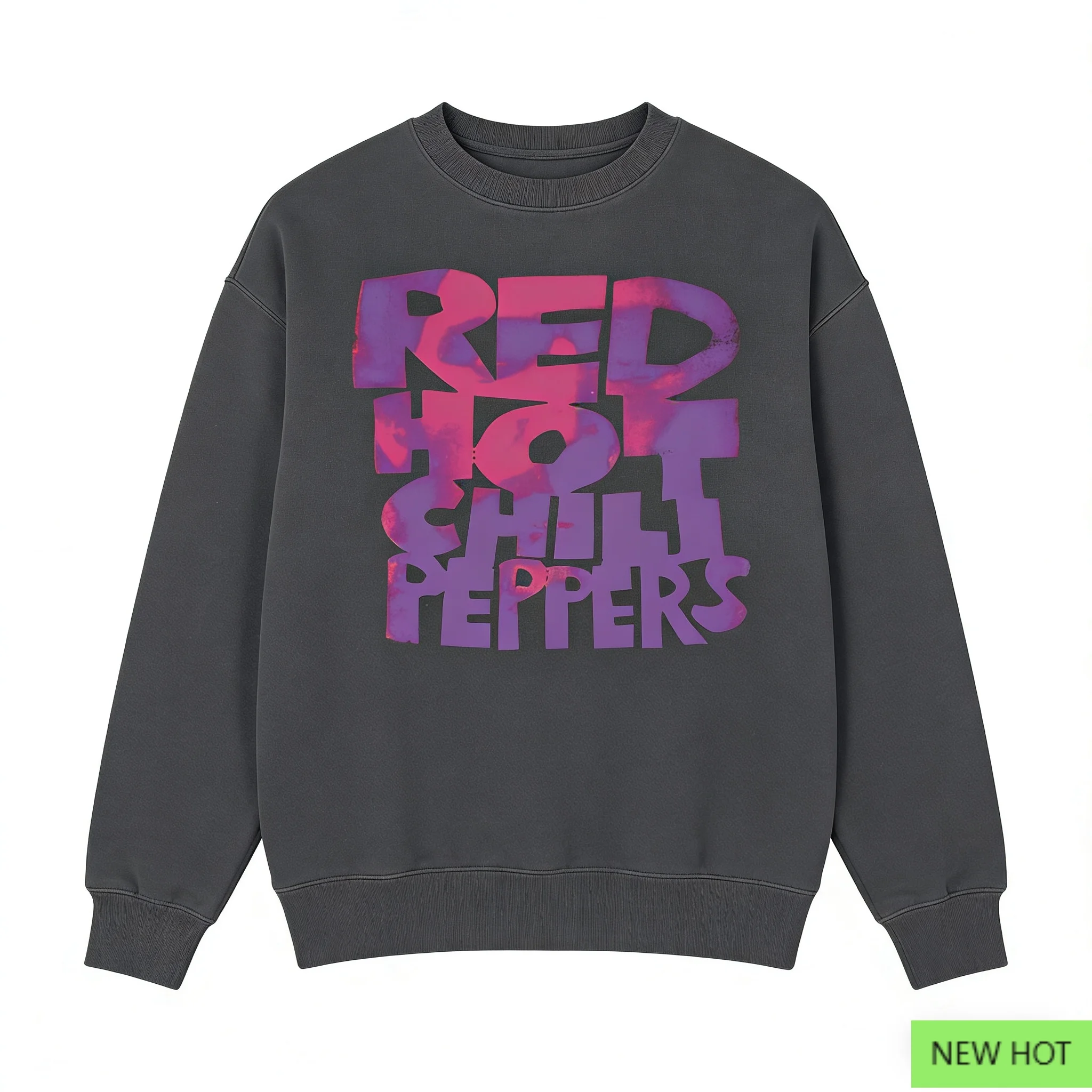 Sudadera negra con logotipo colorido de Red Hot Chili Peppers, top informal, imprescindible para que preferen la moda musical y estilo rock